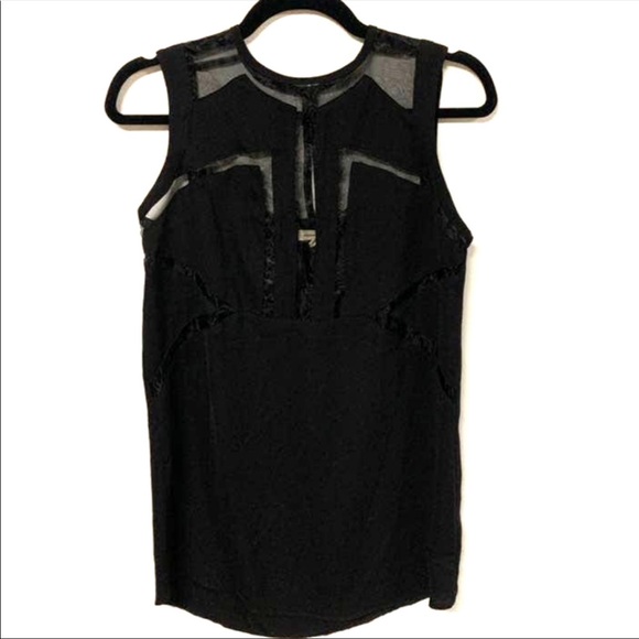 SILENT + NOISE BLACK MESH INSERT DRESS - Picture 1 of 9